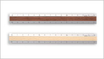 Aluminium&Wood Ruler(15cm)
